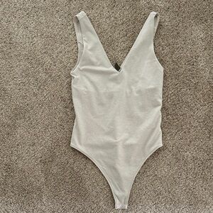Vuori Cream V-Neck Bodysuit